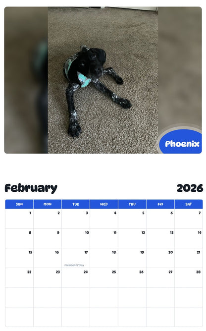 October 2025 - September 2026 Phoenix - Pawidols Pet Calendar