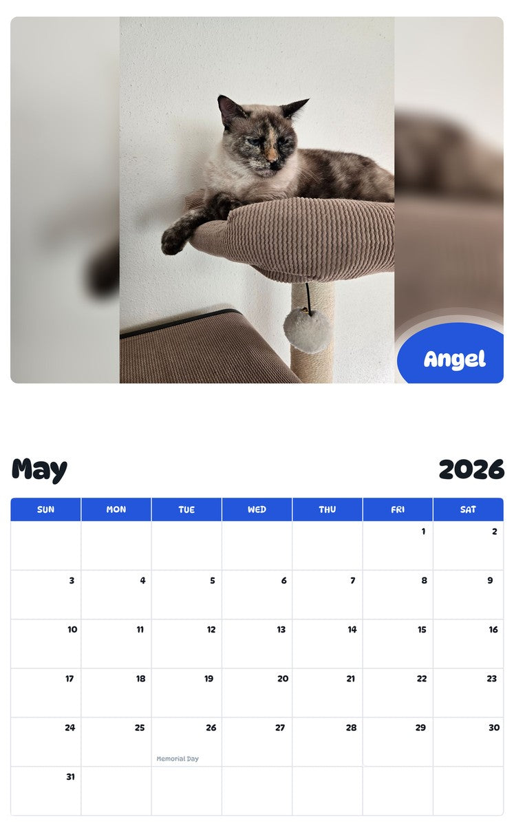 2026 - 2027 Angel - Pawidols Pet Calendar