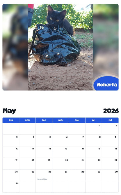 2026 - 2027 Roberta - Pawidols Pet Calendar