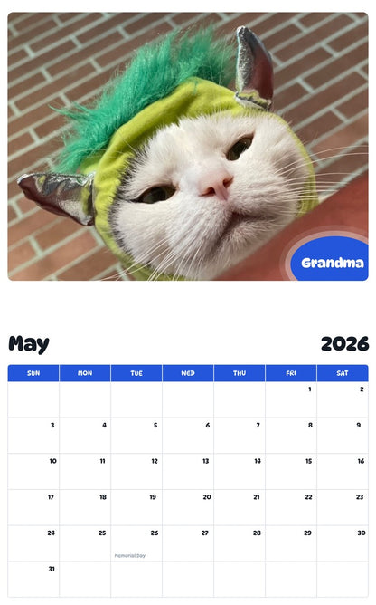 2026 - 2027 Grandma - Pawidols Pet Calendar