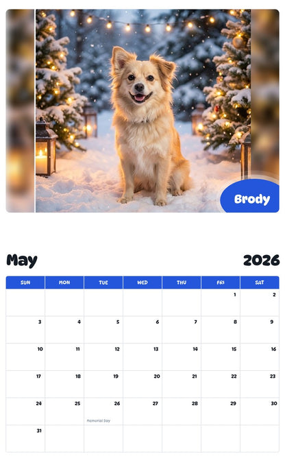 2026 - 2027 Brody - Pawidols Pet Calendar