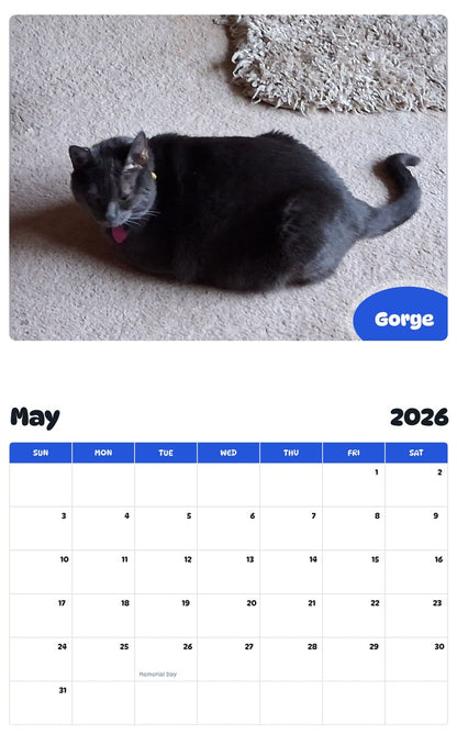2026 - 2027 Gorge - Pawidols Pet Calendar