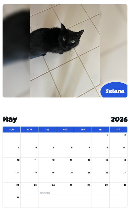 2026 - 2027 Selene - Pawidols Pet Calendar