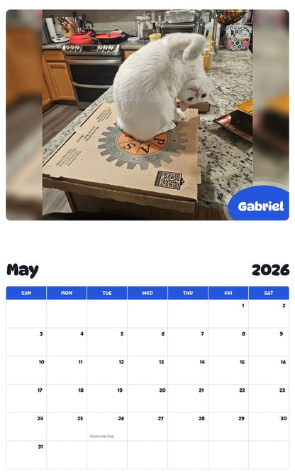 2026 - 2027 Gabriel - Pawidols Pet Calendar