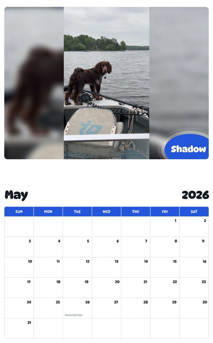 2026 - 2027 Shadow - Pawidols Pet Calendar