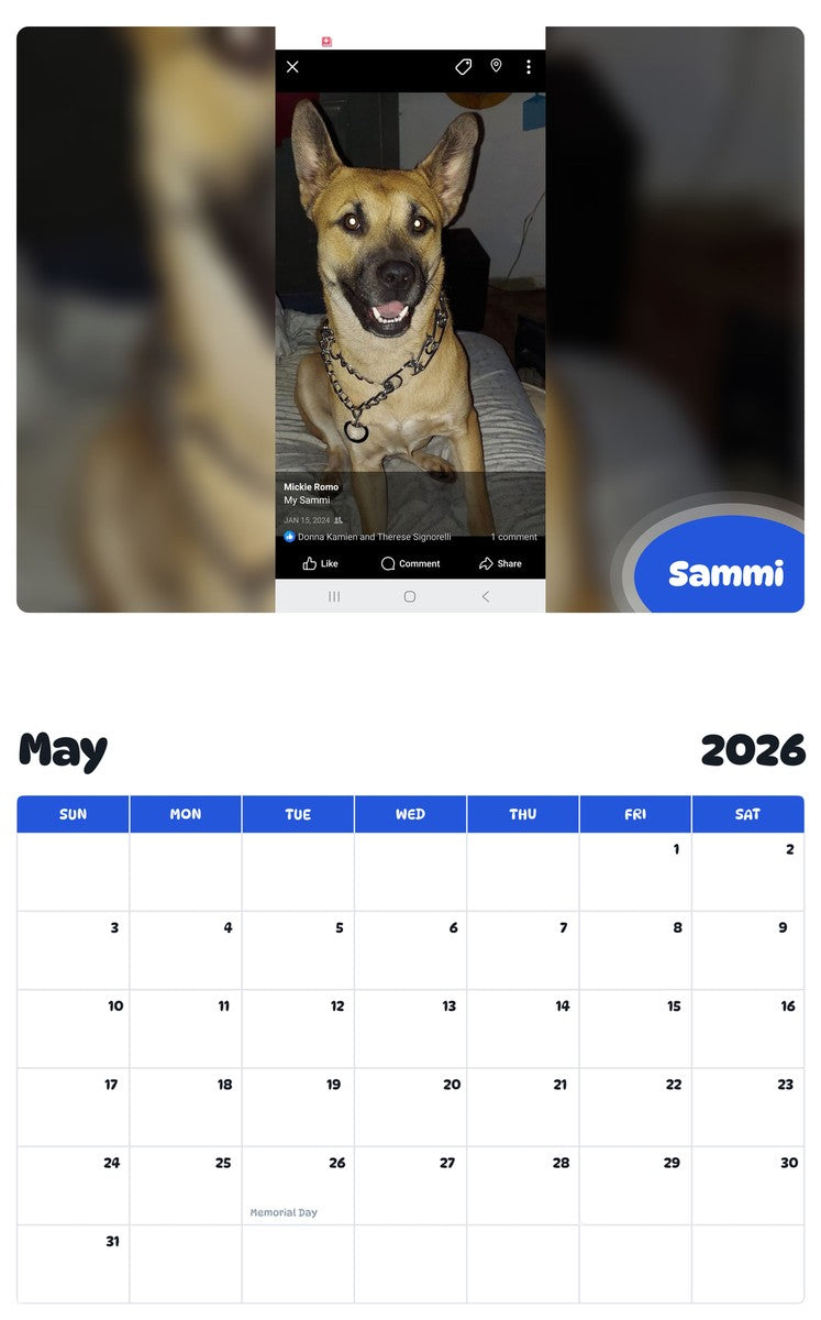 2026 - 2027 Sammi - Pawidols Pet Calendar