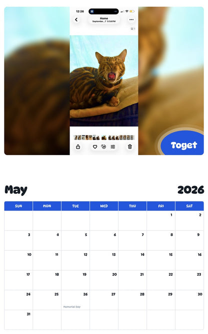 2026 - 2027 Toget - Pawidols Pet Calendar