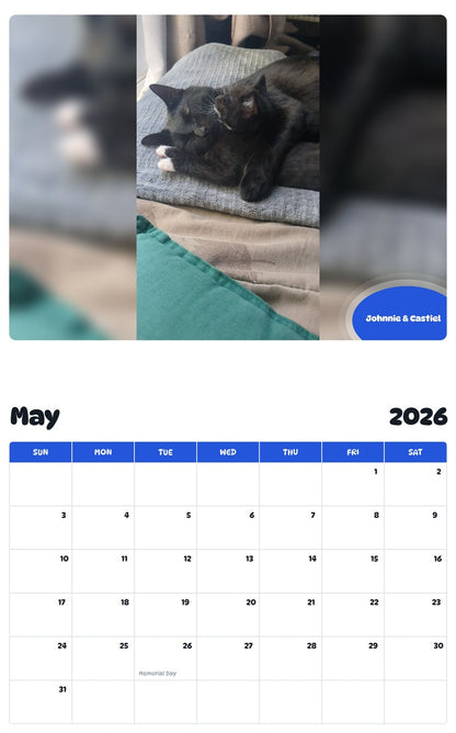 2026 - 2027 Johnnie & Castiel - Pawidols Pet Calendar