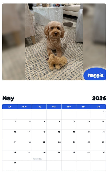 2026 - 2027 Maggie - Pawidols Pet Calendar