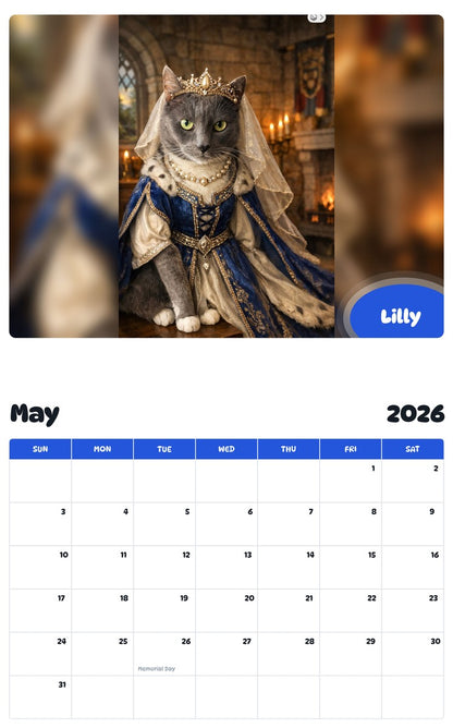 2026 - 2027 Lilly - Pawidols Pet Calendar