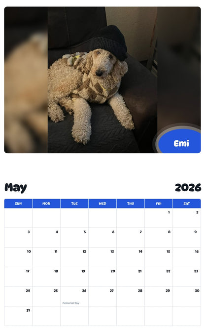 2026 - 2027 Emi - Pawidols Pet Calendar