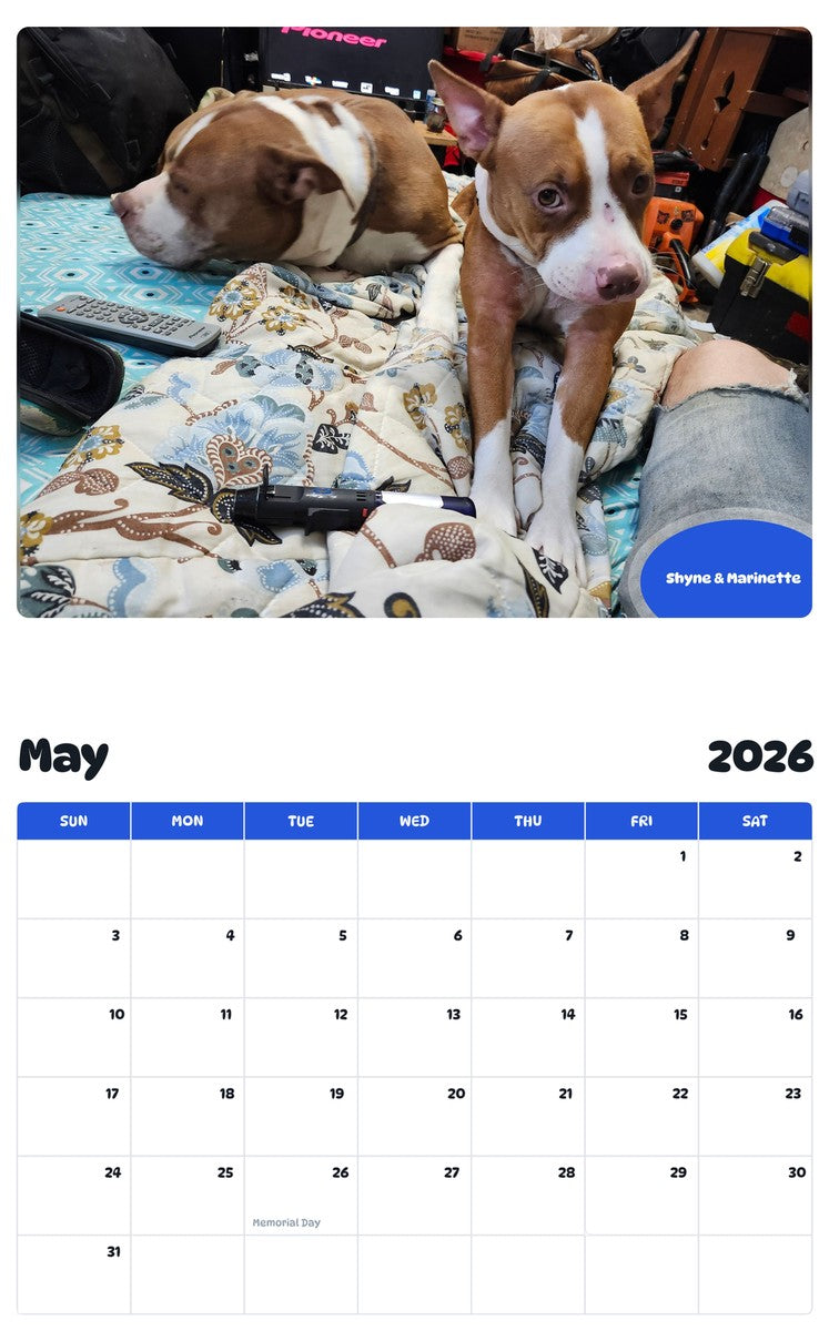 2026 - 2027 Shyne & Marinette - Pawidols Pet Calendar