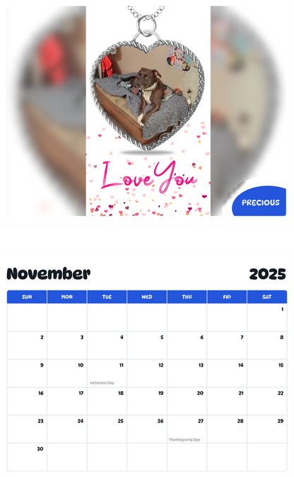 July 2025 - June 2026 Precious - Pawidols Pet Calendar