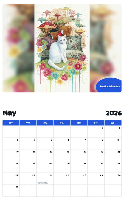 2026 - 2027 Noe Noe & Trouble - Pawidols Pet Calendar