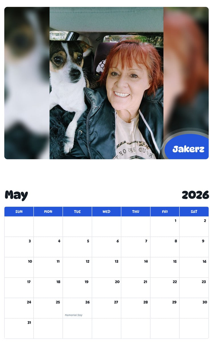 2026 - 2027 Jakerz - Pawidols Pet Calendar