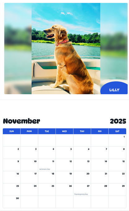 July 2025 - June 2026 lilly - Pawidols Pet Calendar