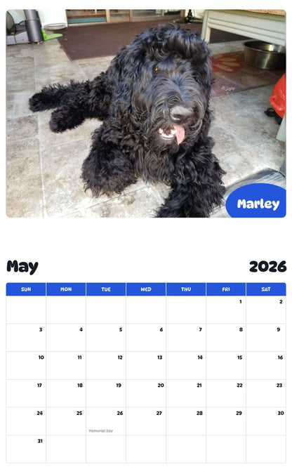 2026 - 2027 Marley - Pawidols Pet Calendar