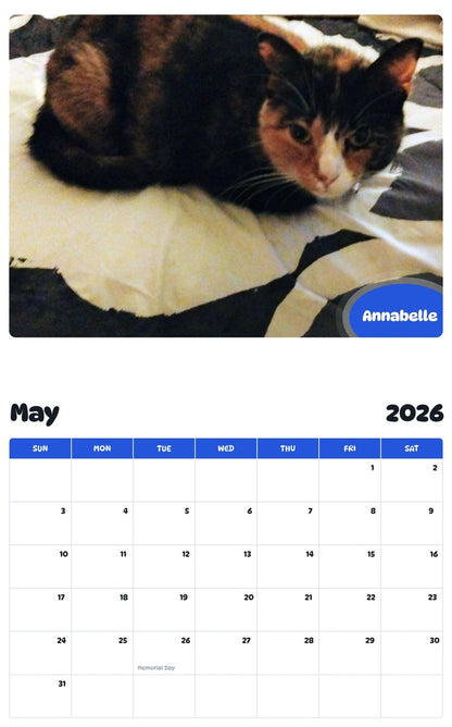 2026 - 2027 Annabelle - Pawidols Pet Calendar