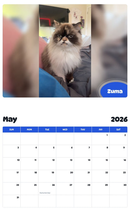 2026 - 2027 Zuma - Pawidols Pet Calendar