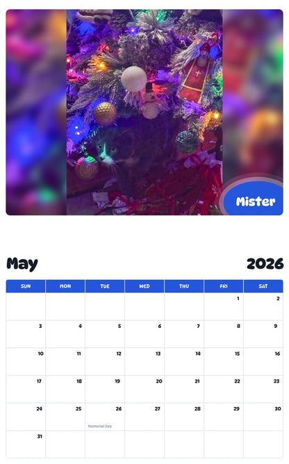 2026 - 2027 Mister - Pawidols Pet Calendar