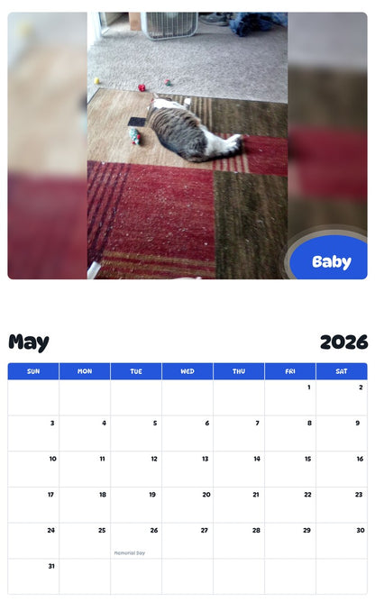 2026 - 2027 Baby - Pawidols Pet Calendar