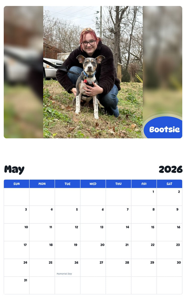 2026 - 2027 Bootsie - Pawidols Pet Calendar