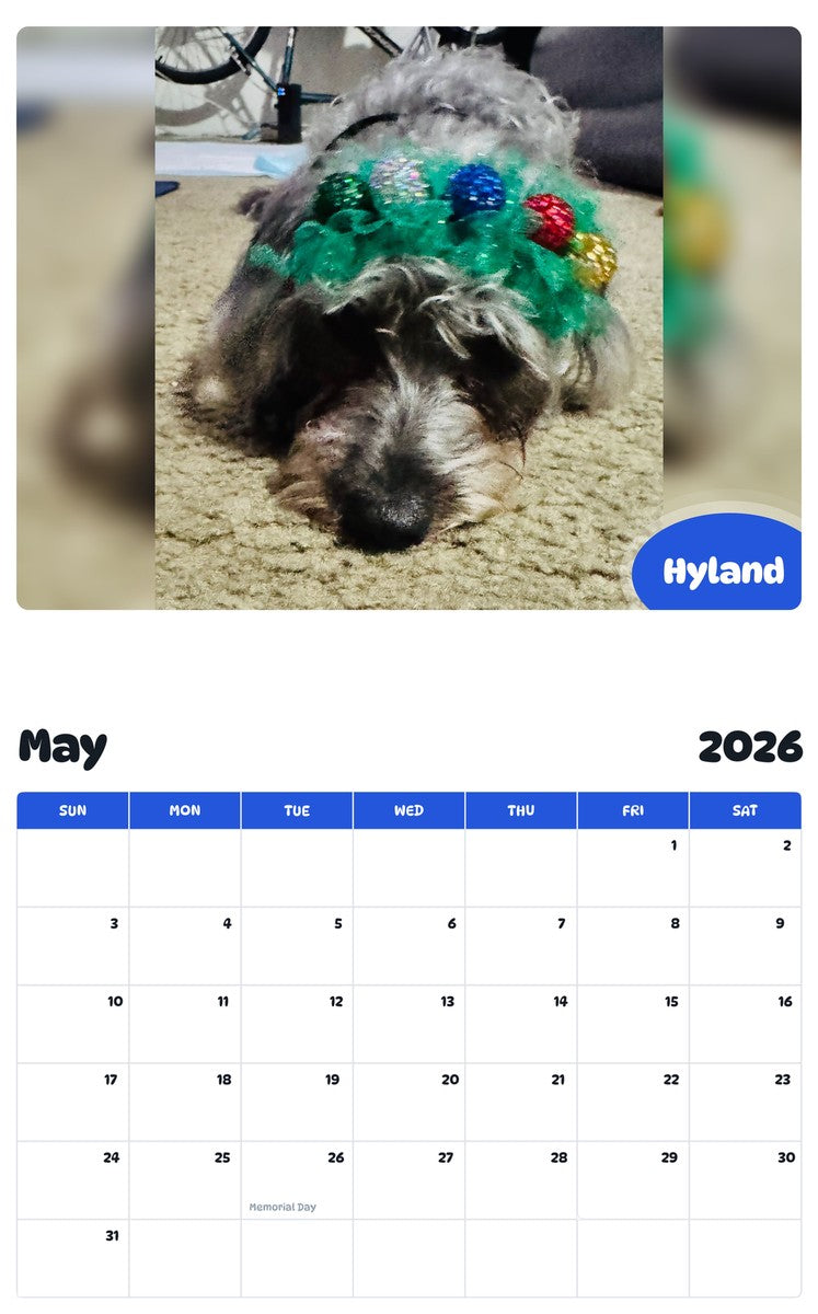 2026 - 2027 Hyland - Pawidols Pet Calendar
