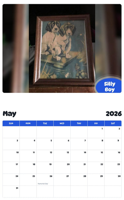 2026 - 2027 Silly Boy - Pawidols Pet Calendar