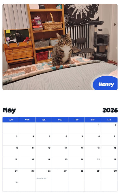 2026 - 2027 Henry - Pawidols Pet Calendar