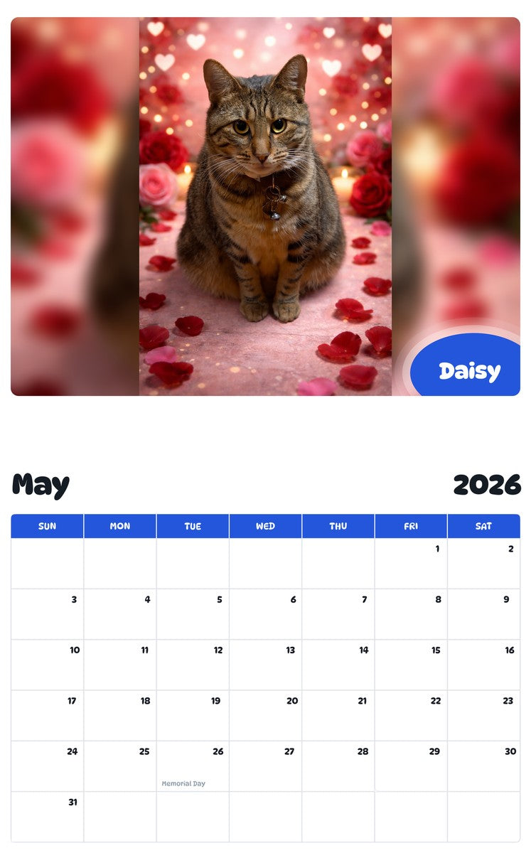 2026 - 2027 Daisy - Pawidols Pet Calendar