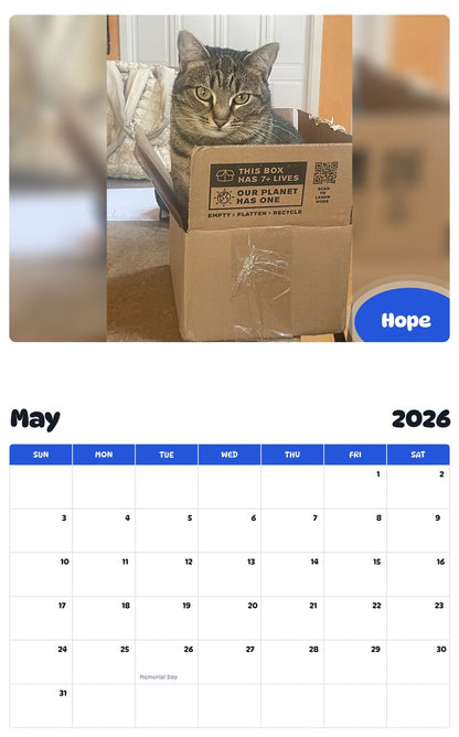 2026 - 2027 Hope - Pawidols Pet Calendar