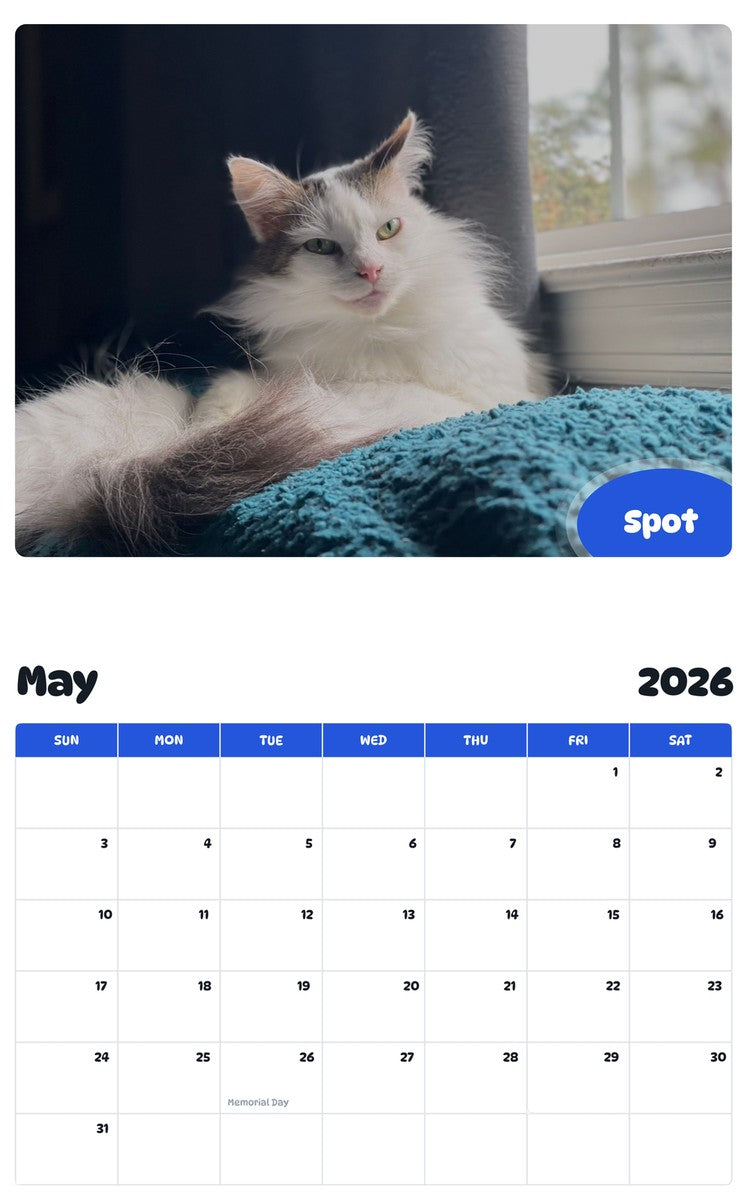 2026 - 2027 Spot - Pawidols Pet Calendar