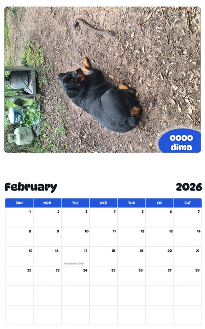 October 2025 - September 2026 0000dima - Pawidols Pet Calendar