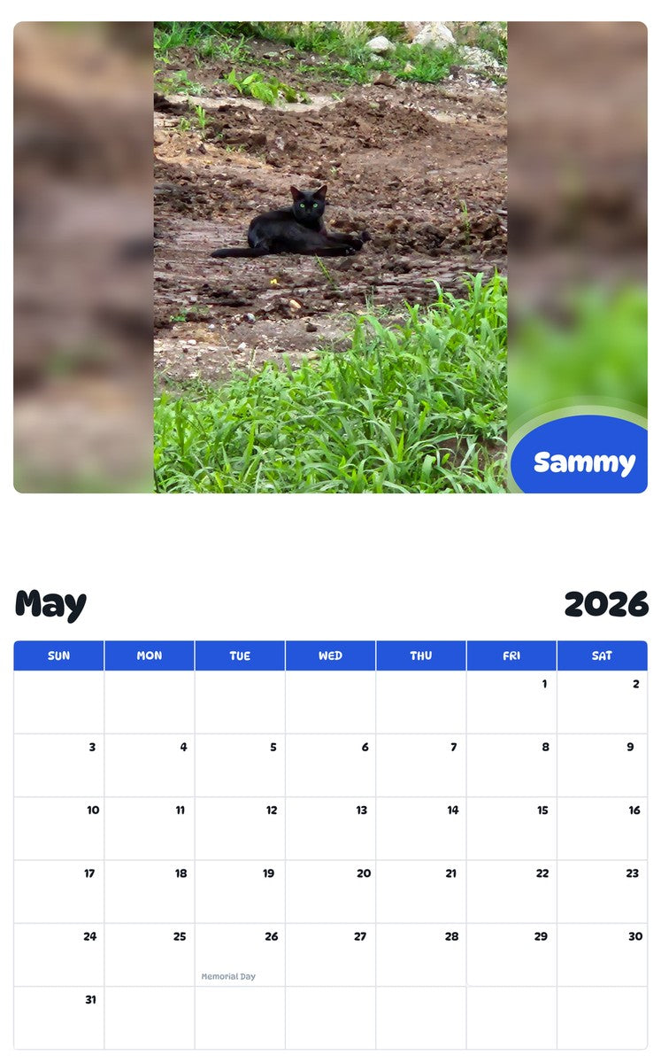 2026 - 2027 Sammy - Pawidols Pet Calendar
