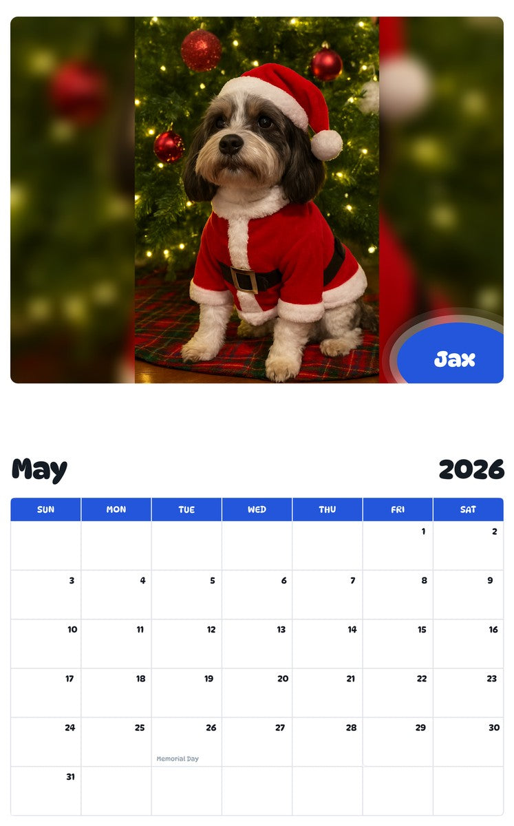2026 - 2027 Jax - Pawidols Pet Calendar