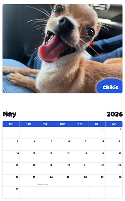 2026 - 2027 Chikis - Pawidols Pet Calendar