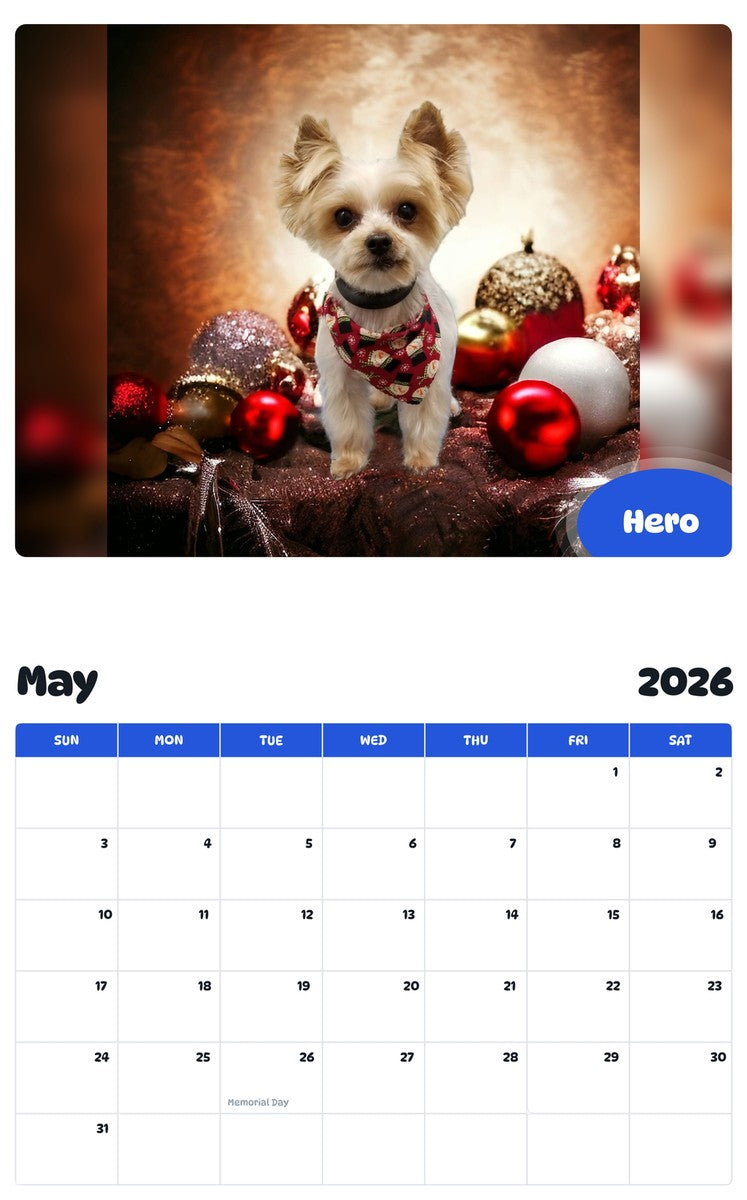 2026 - 2027 Hero - Pawidols Pet Calendar