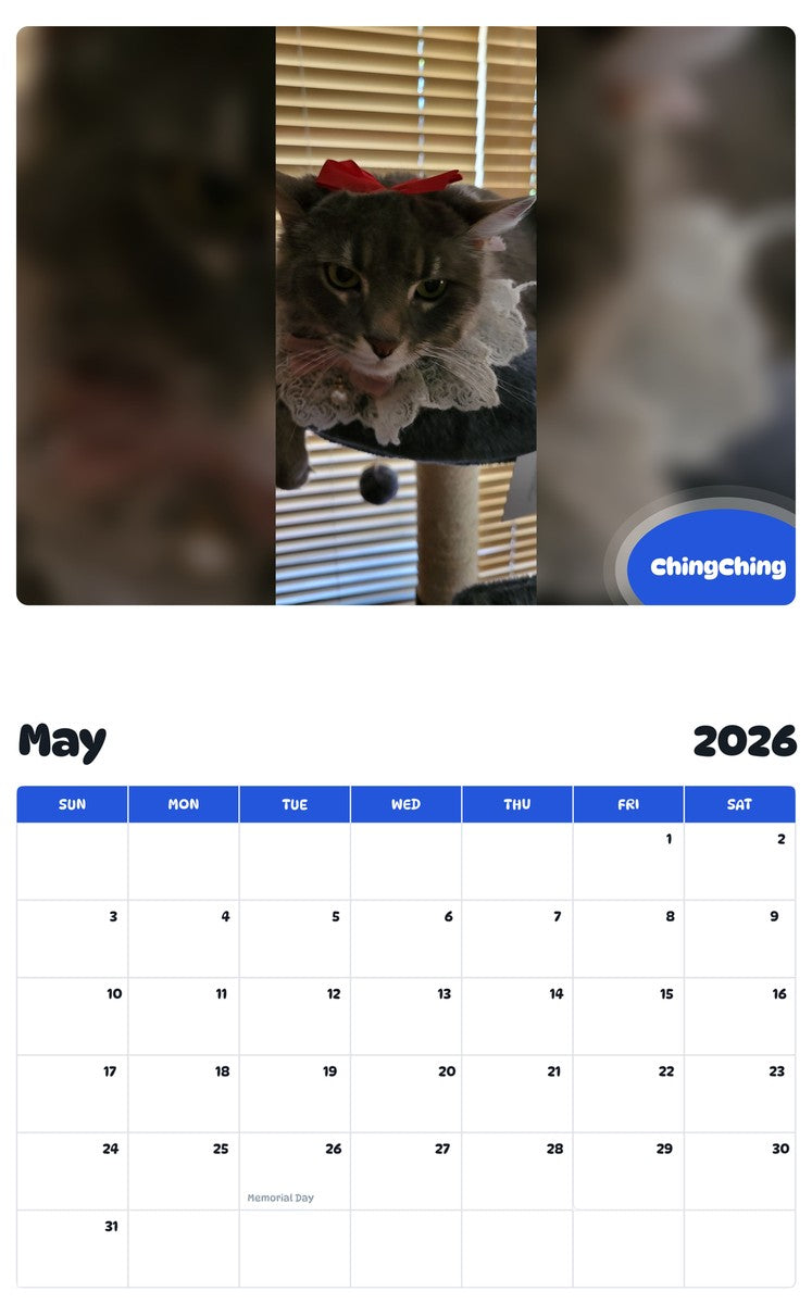 2026 - 2027 ChingChing - Pawidols Pet Calendar