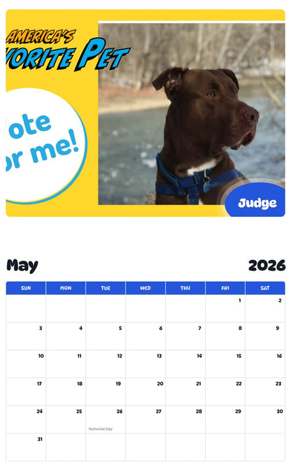 2026 - 2027 Judge - Pawidols Pet Calendar