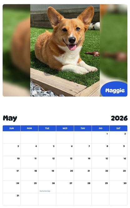 2026 - 2027 Maggie - Pawidols Pet Calendar