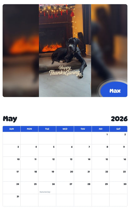 2026 - 2027 Max - Pawidols Pet Calendar