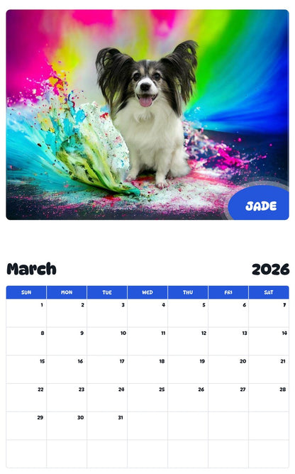 November 2025 - October 2026 JADE - Pawidols Pet Calendar