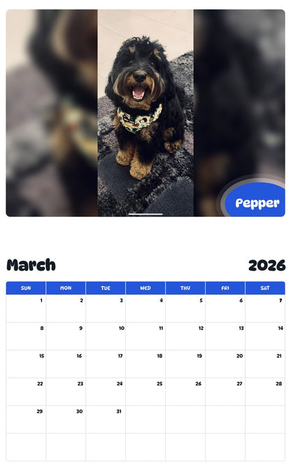 November 2025 - October 2026 Pepper - Pawidols Pet Calendar