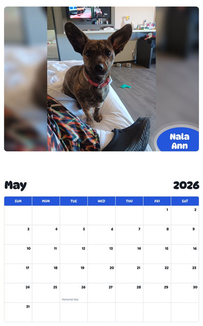 2026 - 2027 Nala Ann - Pawidols Pet Calendar