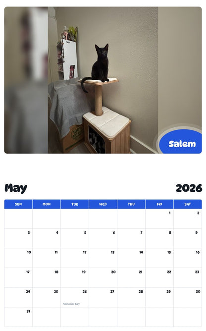 2026 - 2027 Salem - Pawidols Pet Calendar