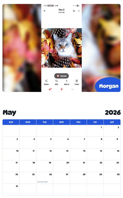 2026 - 2027 Morgan - Pawidols Pet Calendar