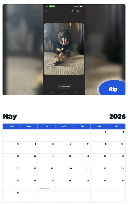 2026 - 2027 Rip - Pawidols Pet Calendar