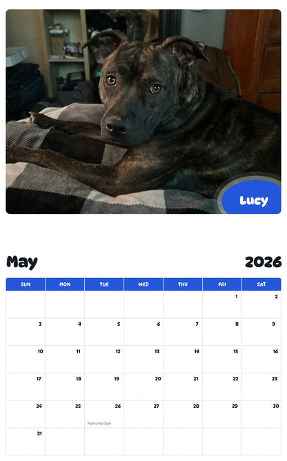 2026 - 2027 Lucy - Pawidols Pet Calendar