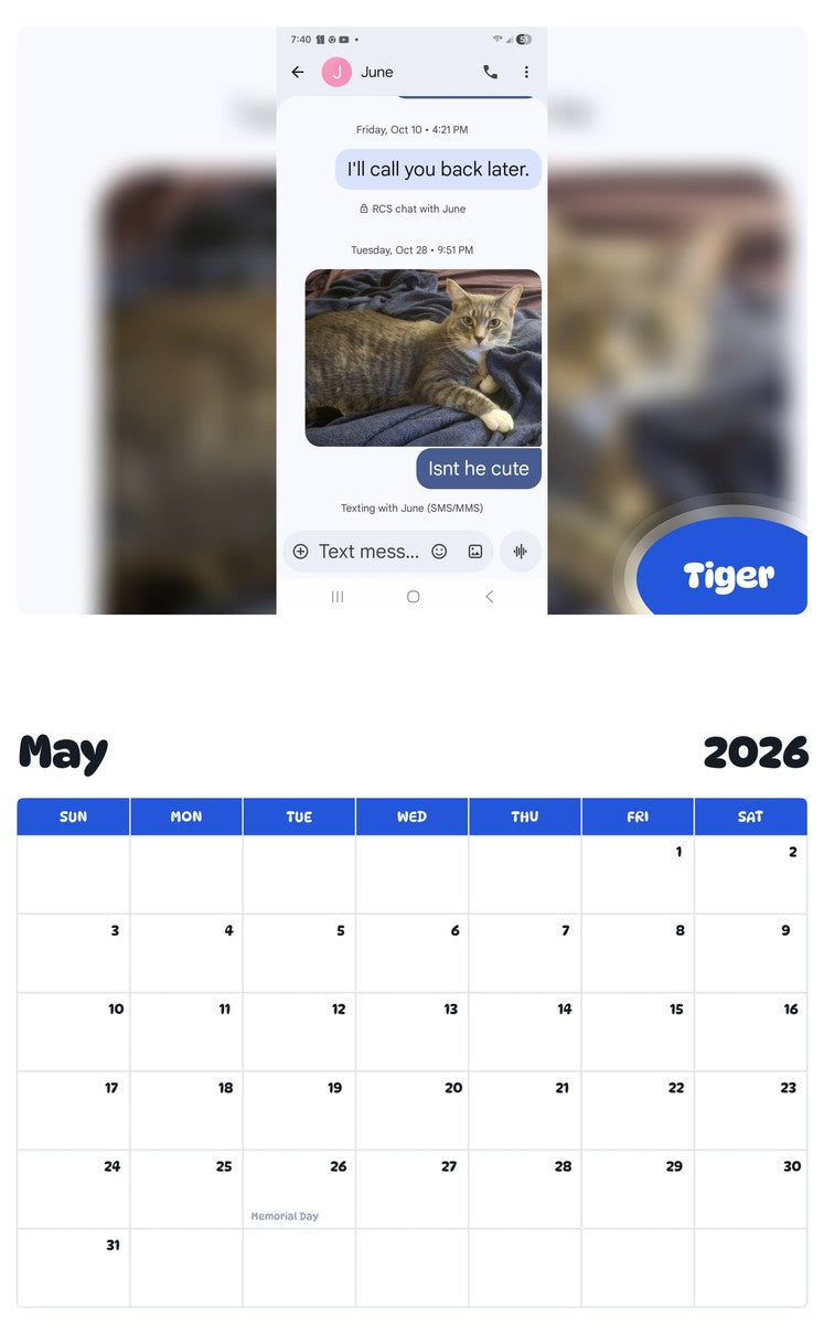 2026 - 2027 Tiger - Pawidols Pet Calendar