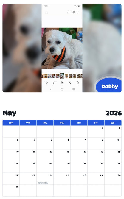 2026 - 2027 Dobby - Pawidols Pet Calendar